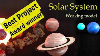 Solar system working model for exhibition | Best project award winner | Solar system diorama | DIY