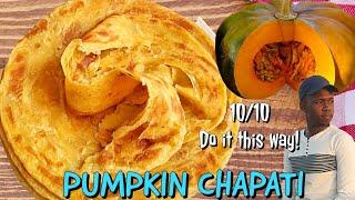 How to make Soft Layered Pumpkin Chapati Recipe From Scratch || PUMPKIN CHAPATI RECIPE || Pumpkin