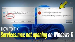 Fix Services.msc Not Opening In Windows 11 | How To Solve Cannot Open services.msc On windows 11