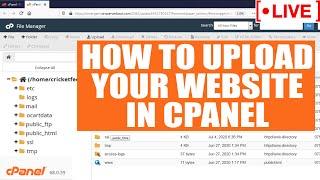 [LIVE] How to upload your website in cPanel?