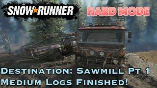 SnowRunner Hard Mode [S05E45] Destination: Sawmill - Part 1 - Logging in Yukon