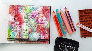 Easy Art Journaling for Beginners with Stabilo Woodys