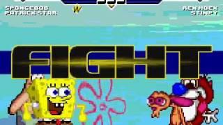 Spongebob & Patrick vs Ren & Stimpy + Extra MUGEN Battle!!!