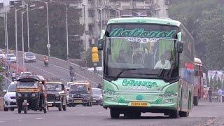 A Stunningly Attractive Scania Metrolink HD Multi Axle Bus Negotiating Its Way In Mumbai