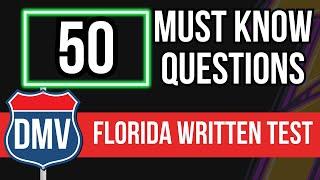 Florida DMV Written Test 2025 (50 MUST KNOW Questions with Answer Explanations)