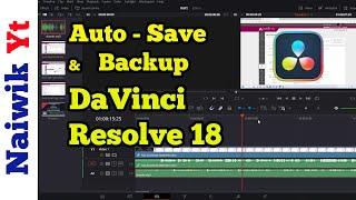 #5 How to Auto-save and Backup project in Davinci Resolve 18
