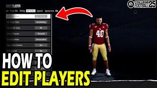 How to Edit Players in College Football 25