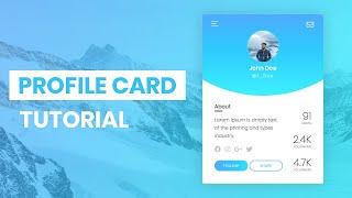 Animated Profile Card Using HTML & CSS & JavaScript