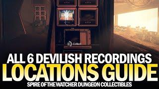 All 6 Spire of the Watcher Dungeon Collectibles Location Guide - All Devilish Recordings [Destiny 2]