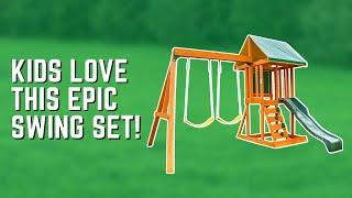 KidKraft Appleton Wooden Swing Set Assembly and Review - Kids Jump for Joy!