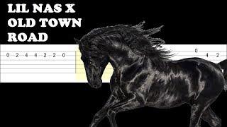 Lil Nas X - Old Town Road (I Got The Horses In The Back) (Easy Guitar Tabs Tutorial)