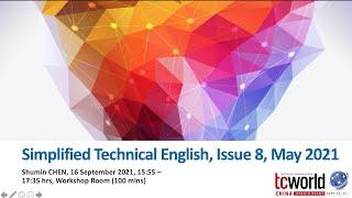 tcworld China 2021 Simplified Technical English, Issue 8, May 2021