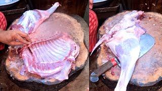 Goat Meat Selling Shop | Original Goat Meat Cutting Mutton Butcher Shop