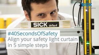 #40SecondsOfSafety: Align your safety light curtain in 5 simple steps | SICK AG