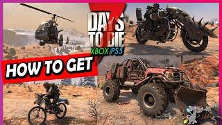 7 Days To Die Guide - All 5 Vehicles In 1.0  - Xbox & PS5! Bicycle, Mini Bike, MotorBike, 4x4, Gyro!