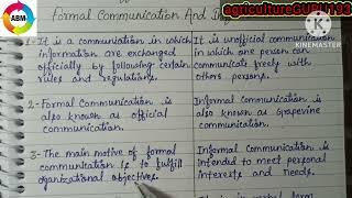 Difference between formal and informal communication