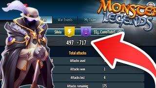 IS THIS THE HARDEST WAR IN MONSTER LEGENDS? | TEAM SILVIA TEAM WARS - GAMEPLAY