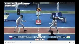 Загитов Рафаэль (Россия)v&s Rajendran (Индия).Чемпионат мира 2017.