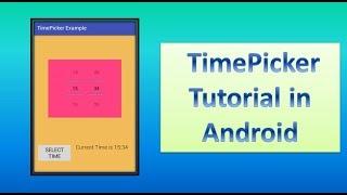 TimePicker Tutorial in Android,#60