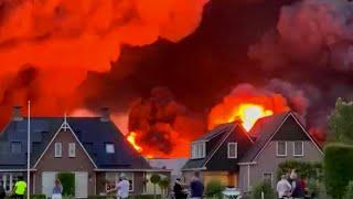 Two major fires and explosions this Friday! Hamburg Germany and Ter Aar Netherlands