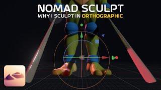 Why I Sculpt in ORTHROGRAPHIC in Nomad Sculpt | Quick Tutorial