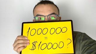 YOUTUBE da qancha PUL TOPISH mumkin? 1 000 000 = 1000 dollar?