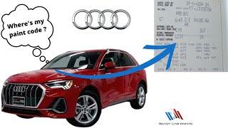 How to Find Your AUDI Paint Code | Step By Step Video