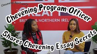 Chevening Program Officer Shares Secrets On Leadership, Networking, Study in UK & Career Plan Essays