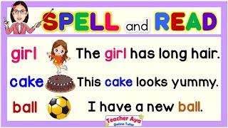 LET'S SPELL and READ SENTENCES | Lesson for Kids | Preschool | Grade 1 and 2 | Teacher Aya