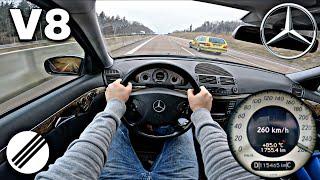 Mercedes-Benz E400 CDI W211 TOP SPEED DRIVE ON GERMAN AUTOBAHN 