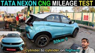 Tata Nexon CNG Cylinder to Cylinder Mileage Test  #m_ravithakur #tatanexoncng