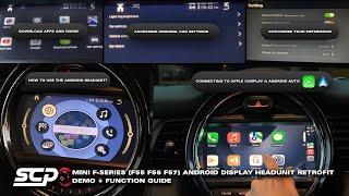 MINI F-Series Android Display Headunit Retrofit (F54 F55 F56 F57) w/ CarPlay | Function Demo + Guide