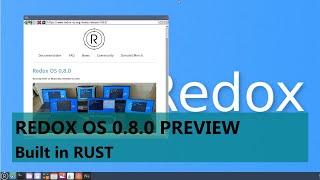 Redox OS 0.8.0 : A glimpse of what is to come