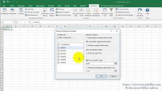 Quickly Rename Multiple Worksheets In Excel