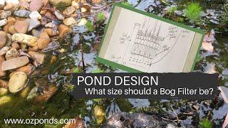 What size should a pond bog filter be?
