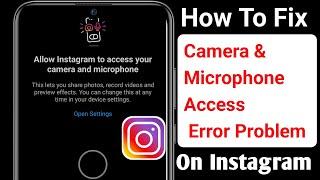 HOW TO FIX USE INSTAGRAM CAMERA ERROR IN ANDROID || Use Instagram Camera Turn on Android