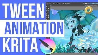 How to do Tween Animation in krita - learn to use the animation curves.