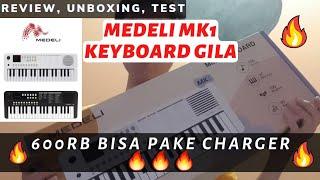 Keyboard Pake Charger, main di PESAWAT!?!?! | Medeli MK1| Review, Unboxing, Tes