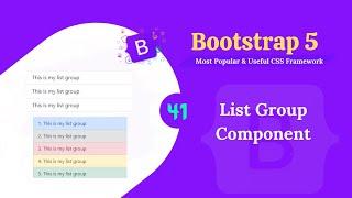 Bootstrap 5 list group component.