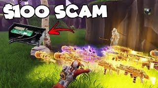 Extreme $100 NEW Scam Box! (Scammer Gets Scammed) Fortnite Save The World