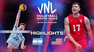  ARG vs.  USA - Highlights | Week 2 | Men's VNL 2024