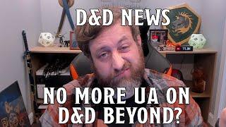 D&D Beyond No Longer Supporting Unearthed Arcana? | Nerd Immersion