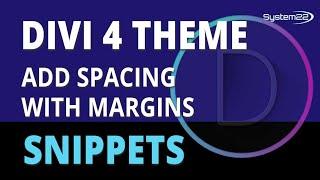 Divi 4 Snippets Add Spacing With Margins 
