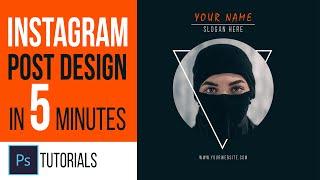 How to Design Instagram Post in 3 minutes Photoshop Tutorials CCGD