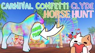 HUNTING FOR THE CARNIVAL CONFETTI CLYDESDALE | Wild Horse Islands