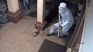 Terrifying armed home invasion attempt caught on camera