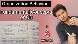 Fundamental Concept of Organization Behaviour in hindi - nature of person and organization | bba/bca