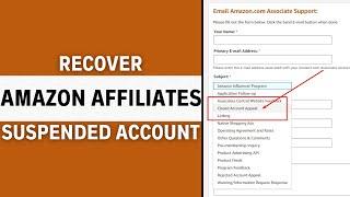 How to Appeal Amazon Affiliates Account | Recover Amazon Affiliate Suspended Account