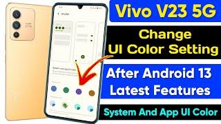 Vivo V23 5G System And App UI Color Change | Change UI Color Setting After Android 13 On Vivo V23 5G