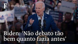 Eu não debato tão bem quanto debatia, mas falo a verdade, diz Biden